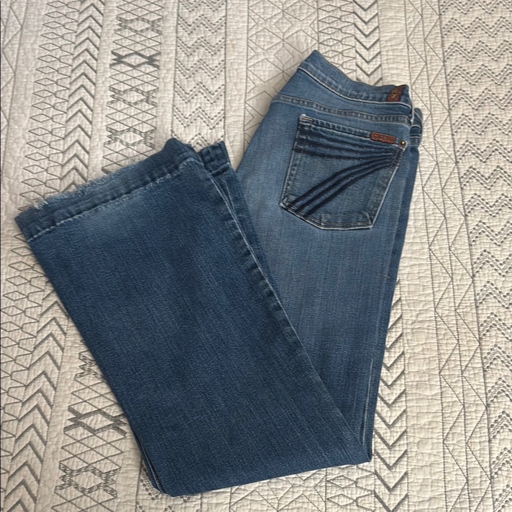 7 For All Mankind Classic Blue Flare Jeans